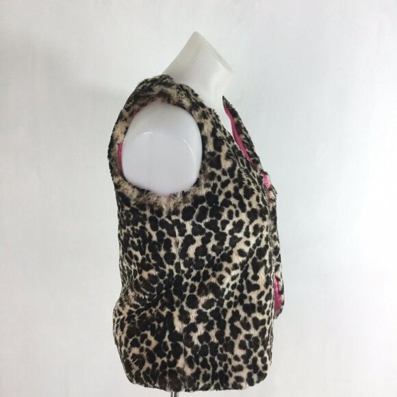 Hanna Andersson Girls Cheetah Print Vest 150 Sz 12 - Picture 3 of 8